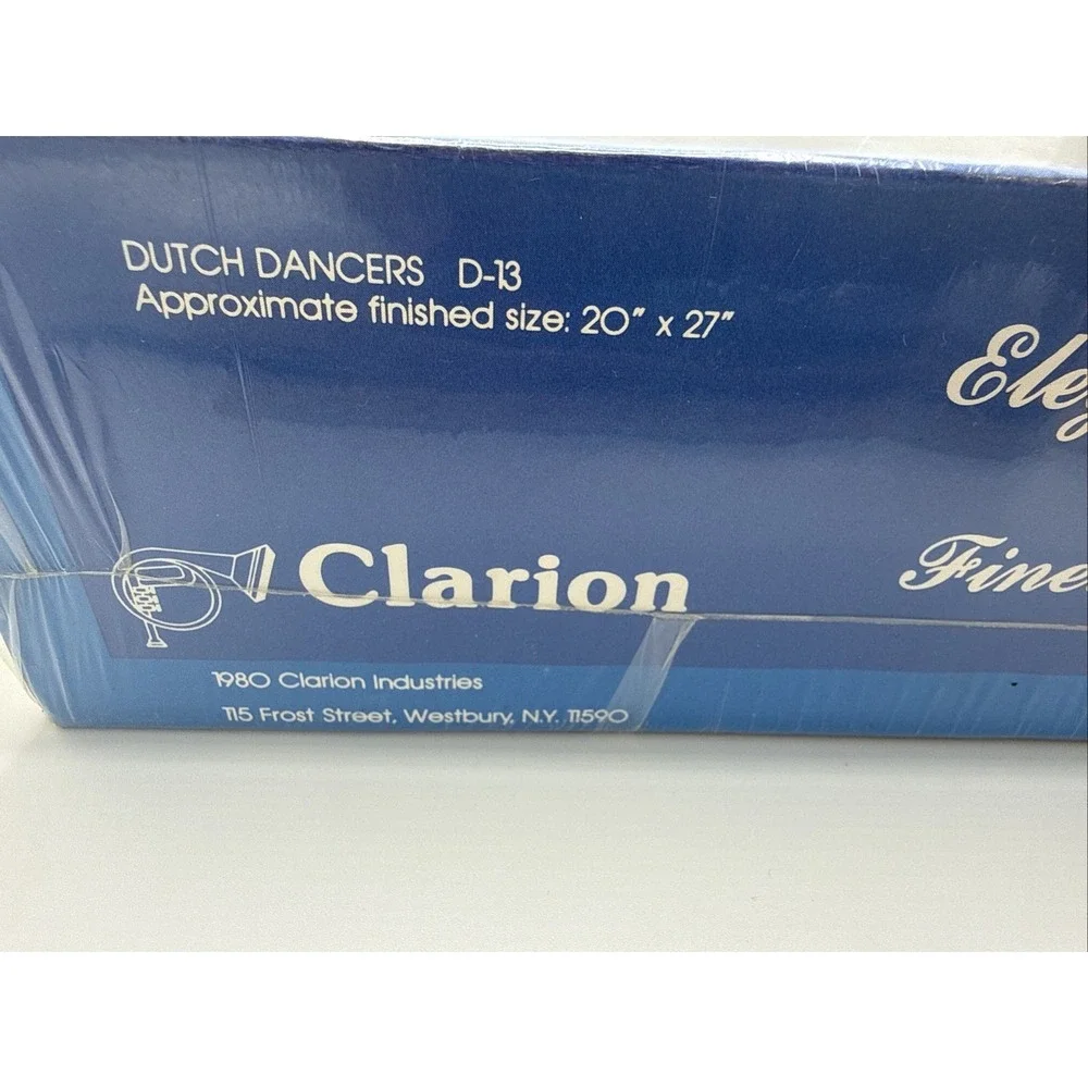 Vtg Latch Hook Kit Delft Dutch Dancers‎ Clarion 1980 20